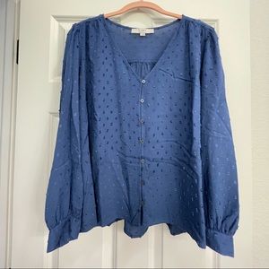 Loft Royal Blue Blouse - Excellent Condition - Large